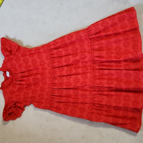 Crown & Ivy™ Short Sleeve Tiered Dress - Medium Orange - Picture 1 of 11